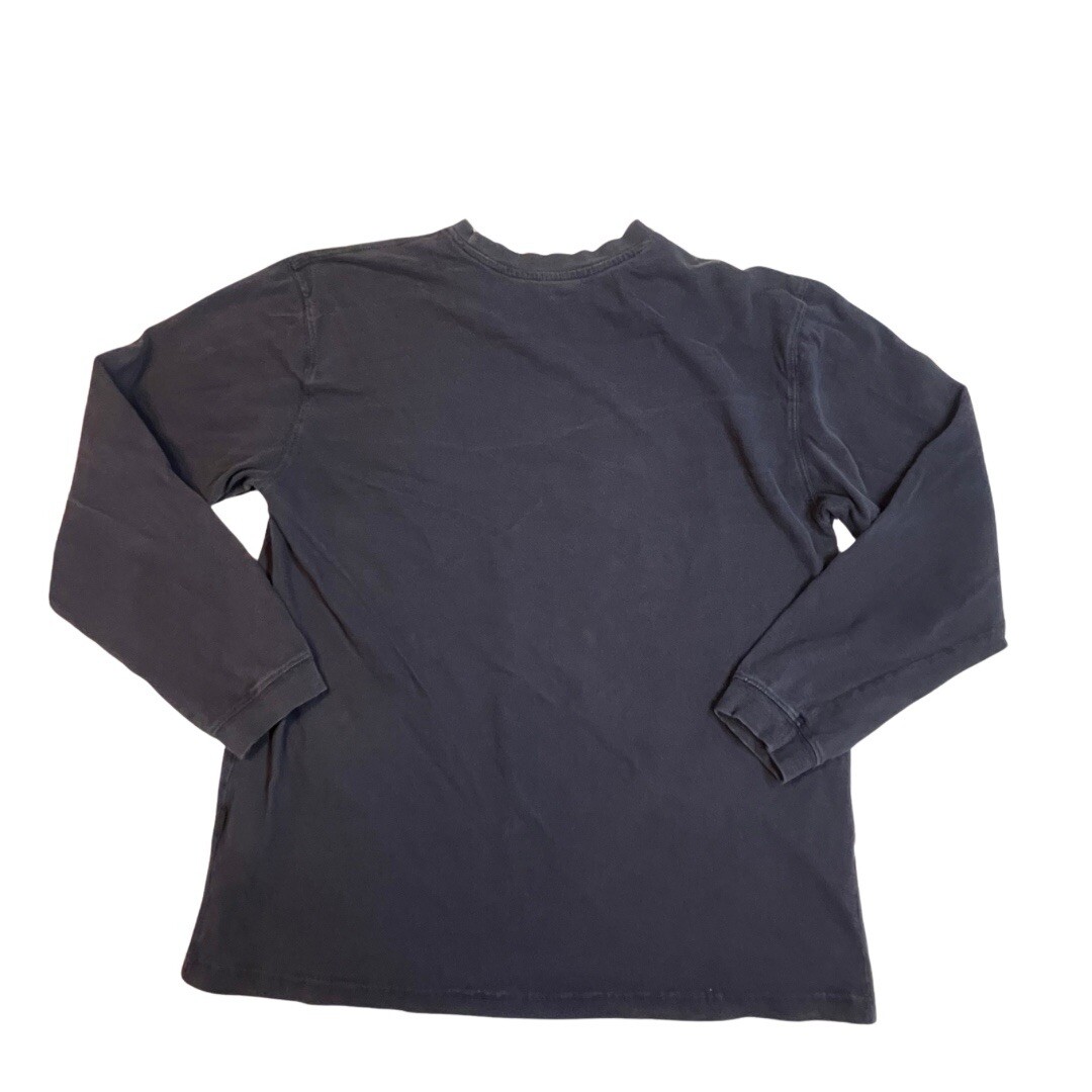 T Shirt Mens Large Blue Long Sleeve Crewneck Taint Work Outdoor Uniform Shirt