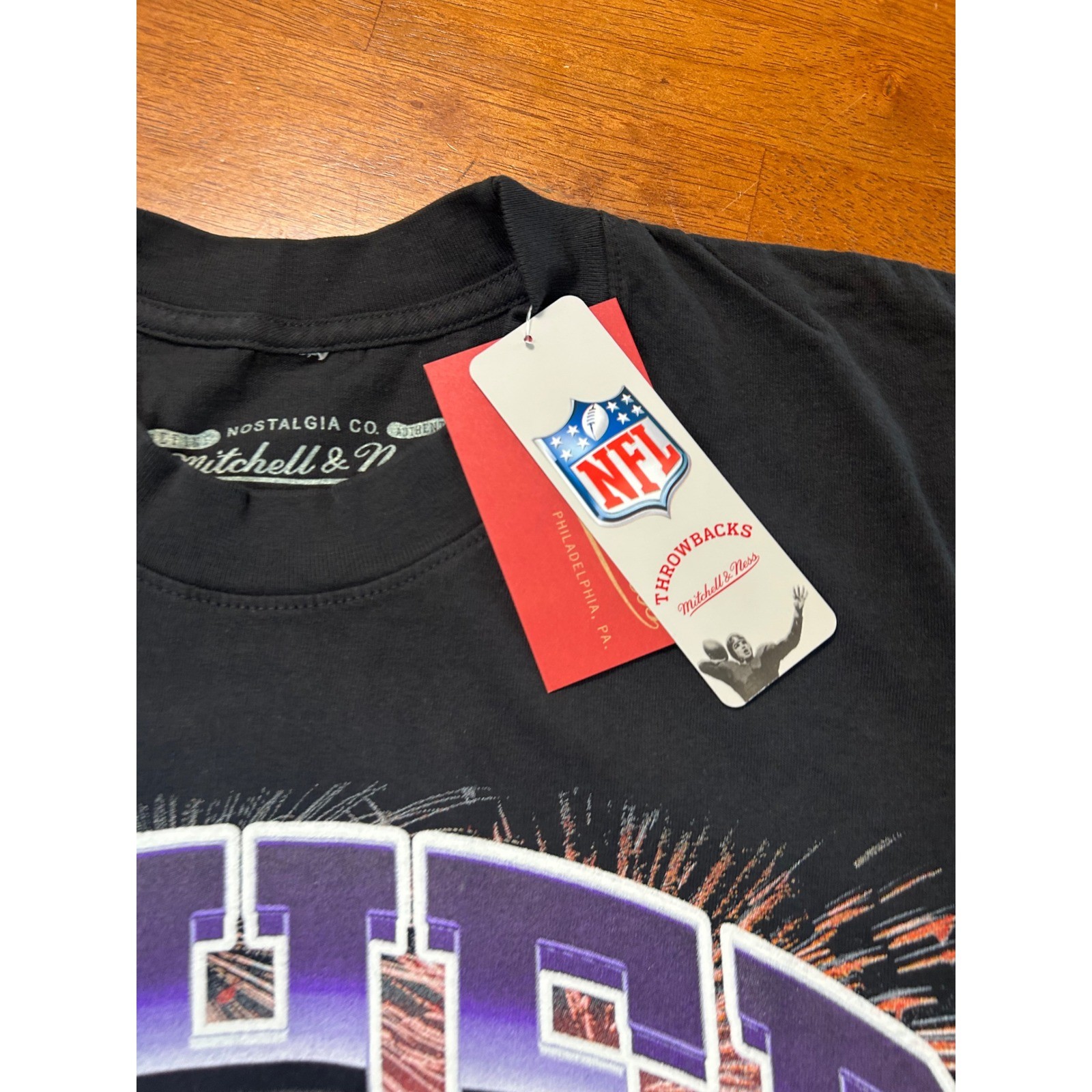 New Mitchell & Ness Usher Event Night Mens L T Shirt Black Super Bowl LVIII