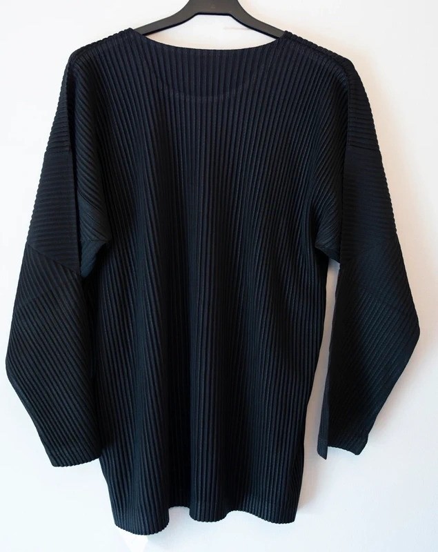 Issey Miyake Homme Plisse Black pleated Long sleeve Shirt