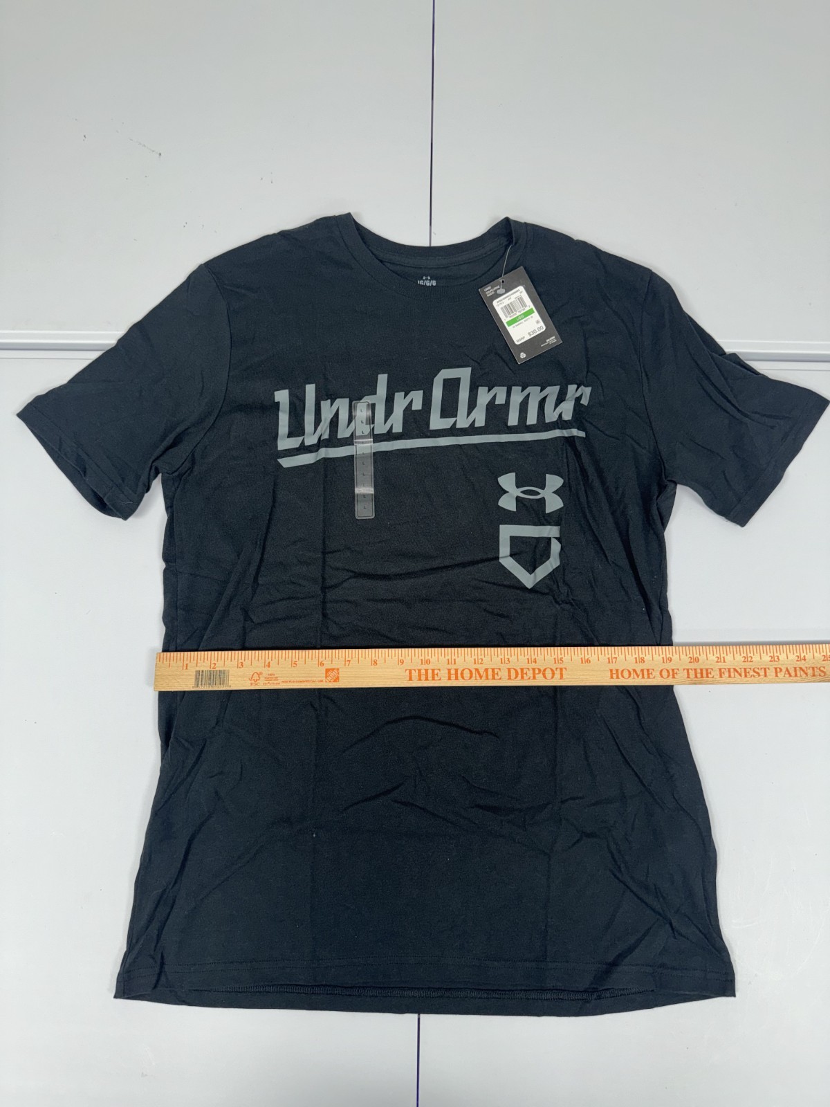 Men’s Under Armour Baseball Script SS T-Shirt Black/Gray Pick Size 1377613-001