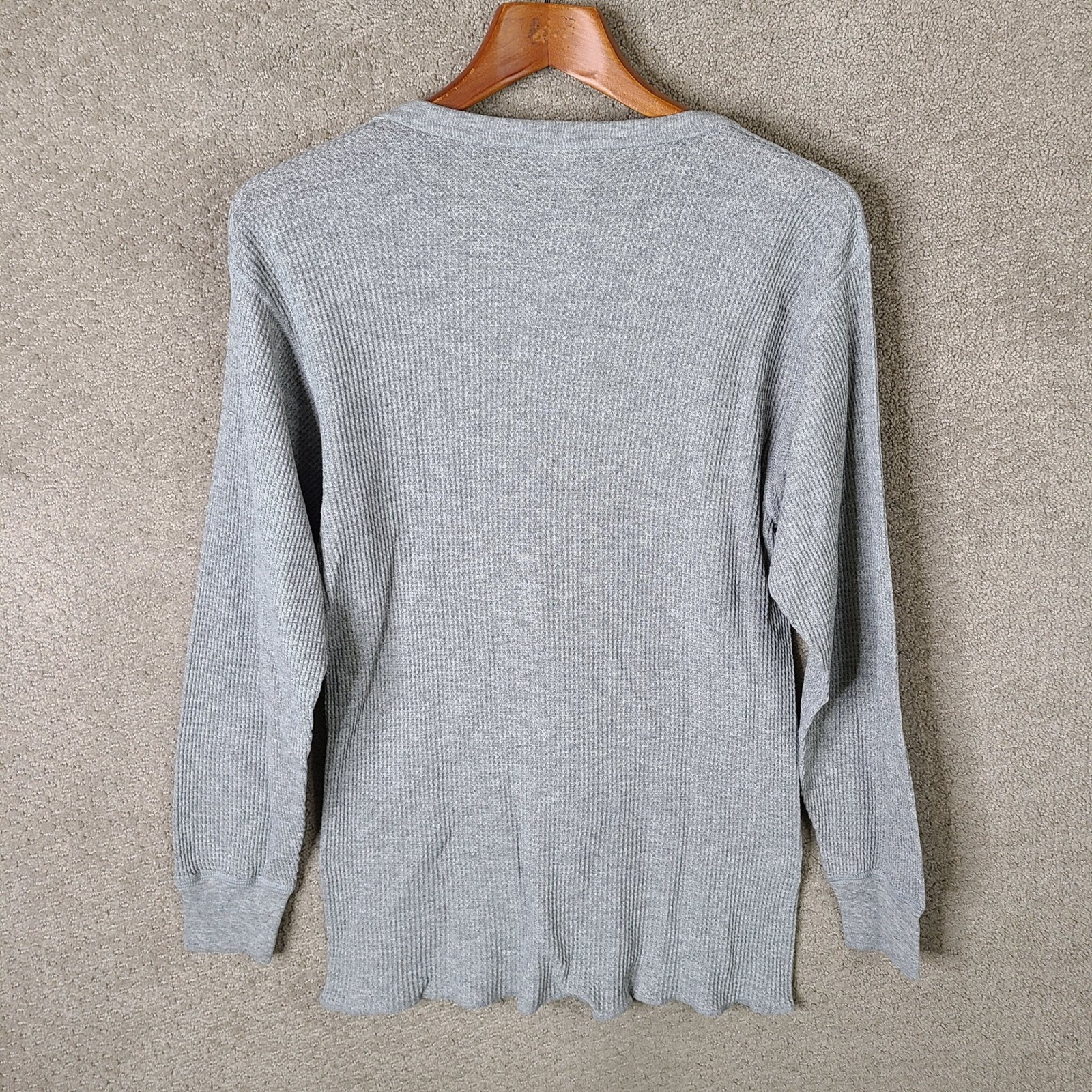 North West Territory Shirt Mens XL Gray Waffle Knit Thermal Long Sleeve USA