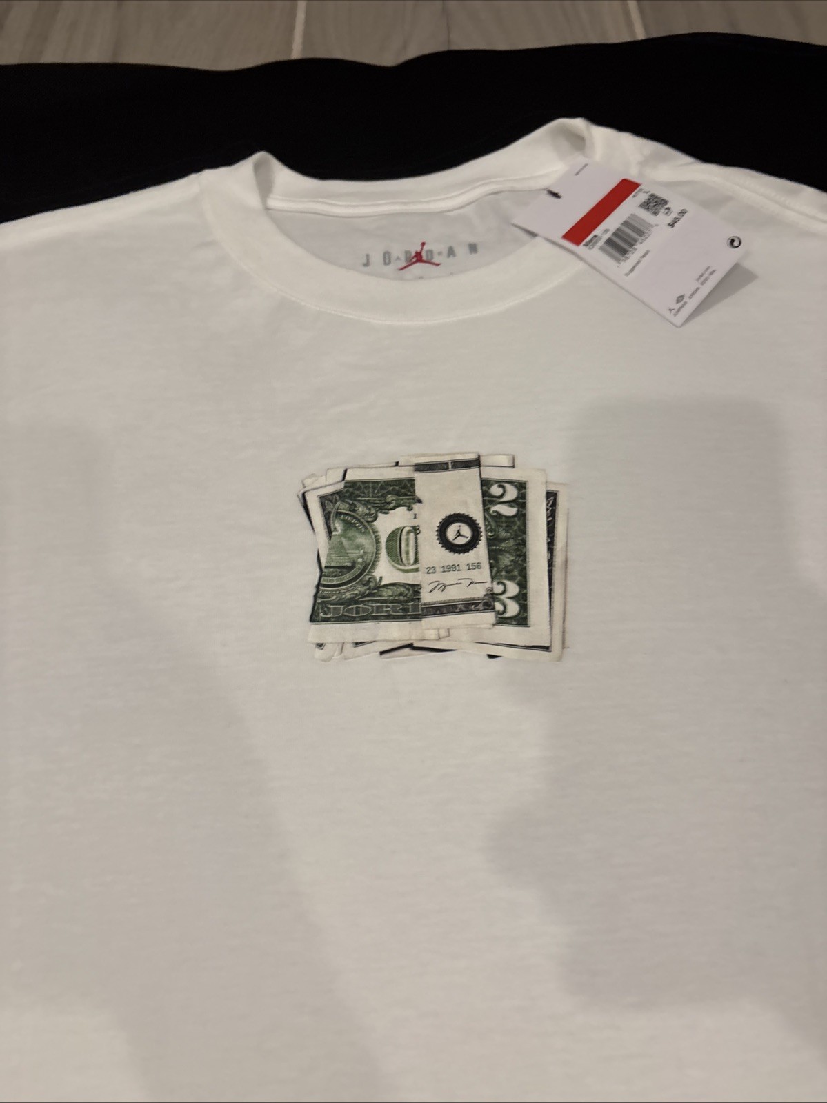 Nike Air Jordan RARE AJ3 Cash T-Shirt White IQ6952-100 Large NWT