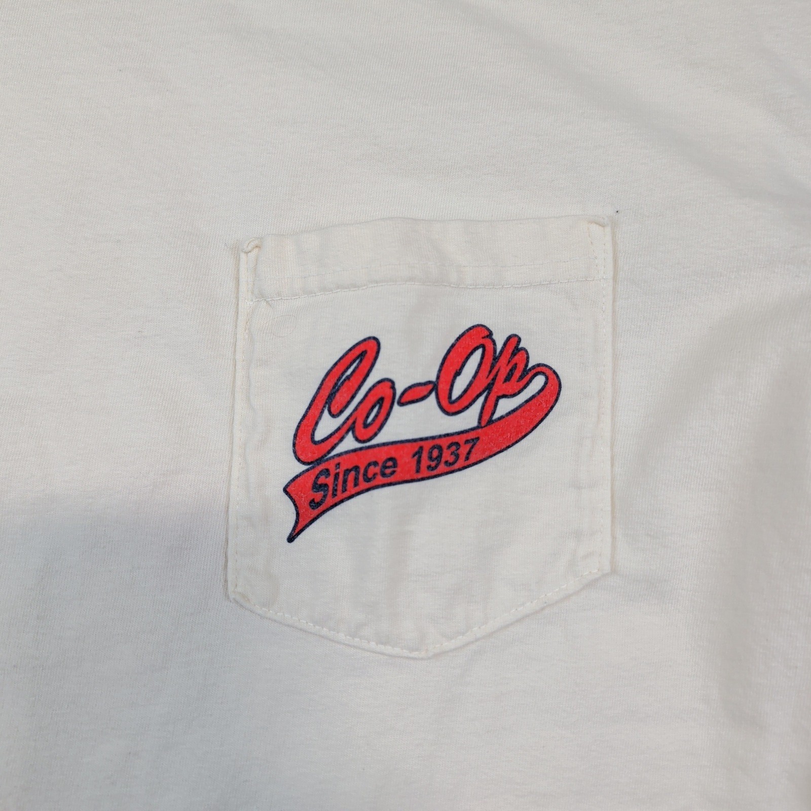 Comfort Colors Auburn University Co-Op Graphic Pocket Shirt Medium Ivory Cotton