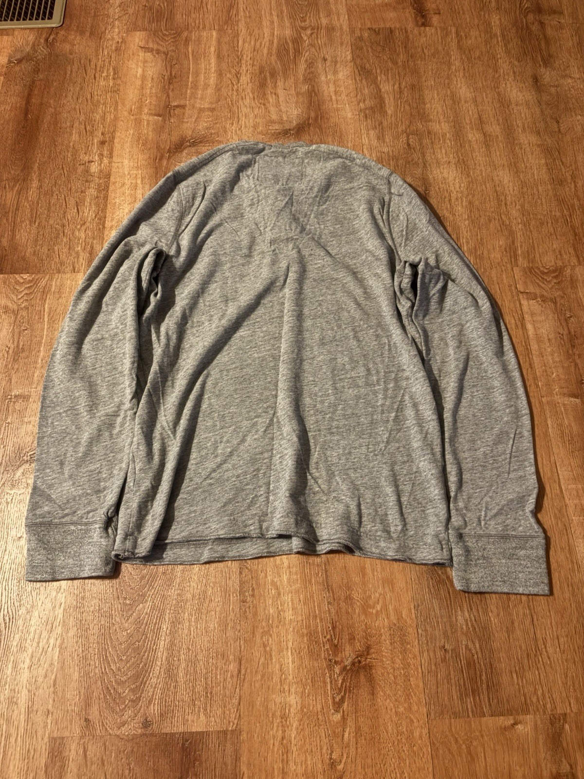 Abercrombie & Fitch Muscle Shirt Adult XL Blue Logo Casual Long Sleeve Mens