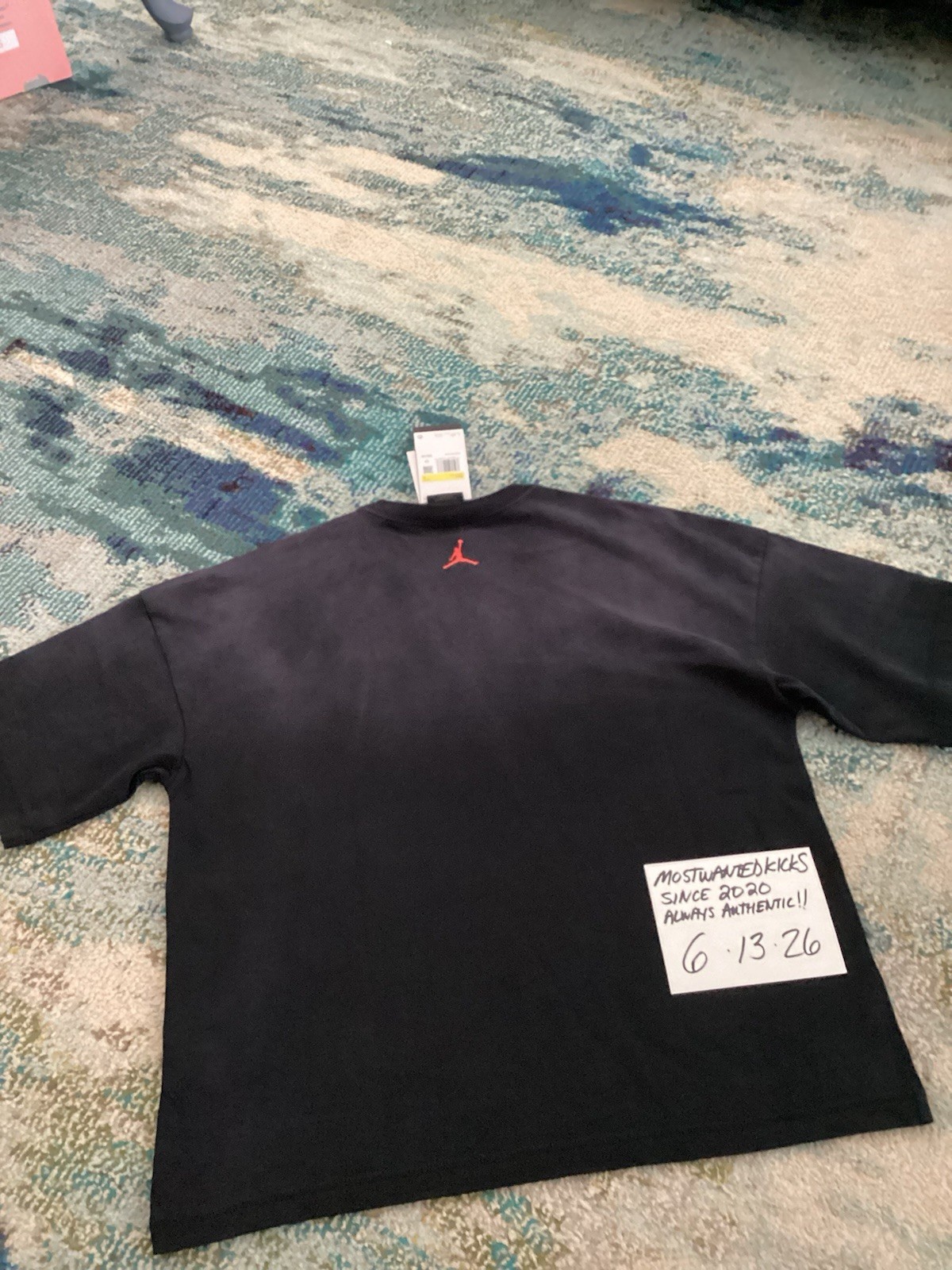 NWT Nike Air Jordan Shattered Backboard Black Loose Fit T-Shirt Men’s Sz S