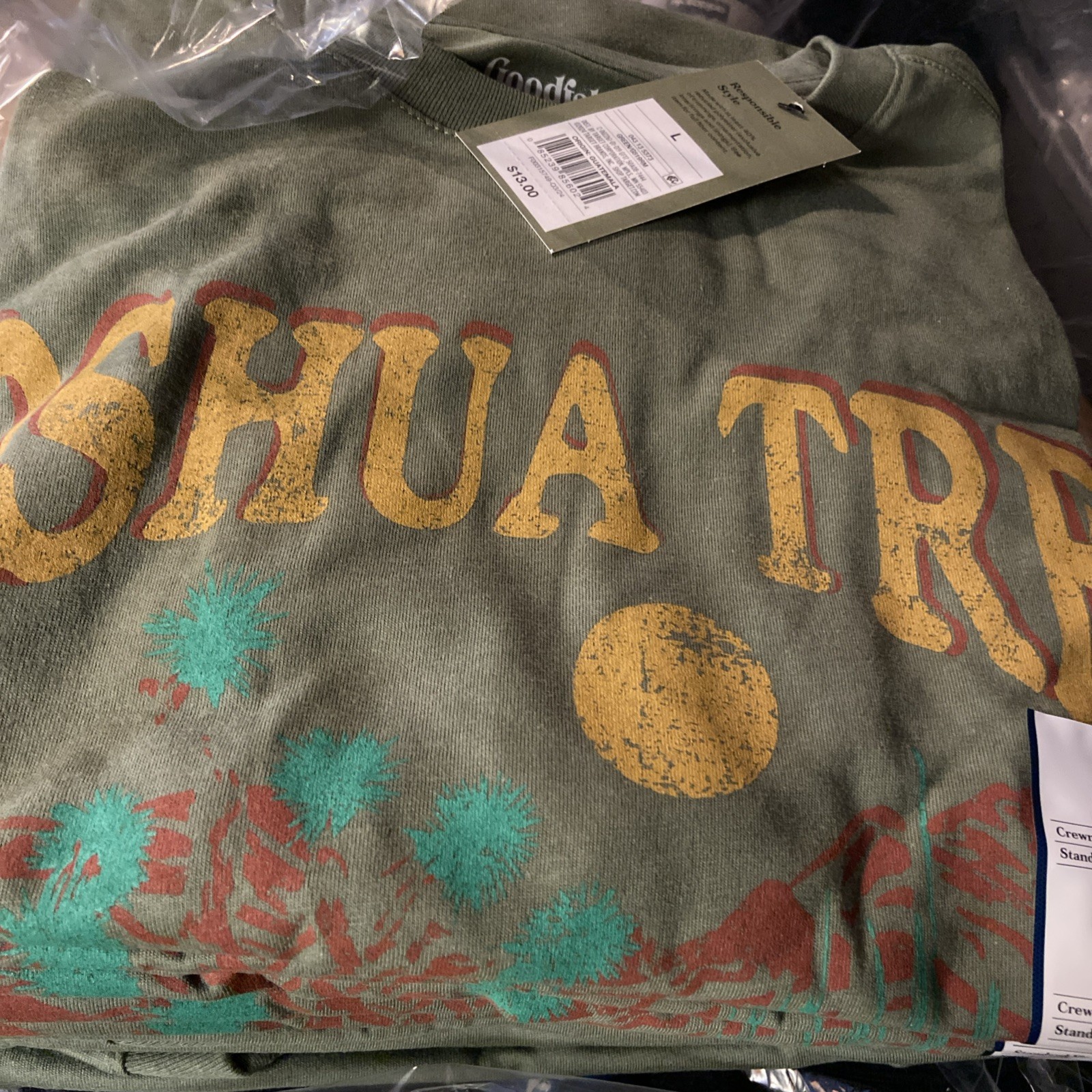 Goodfellow & Co Jeep Green T Shirt Joshua Tree Cotton Blend Size L Lot Of 10