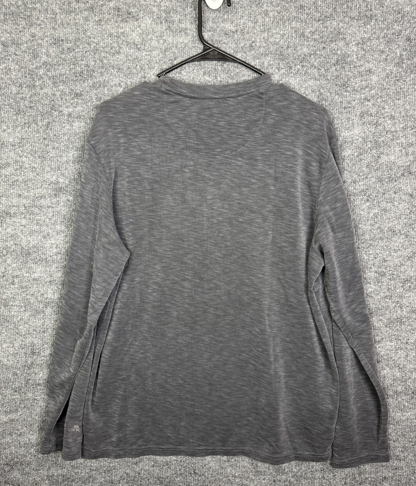 Tommy Bahama Shirt Mens Medium Gray Long Sleeve Crewneck Modal Jersey Knit