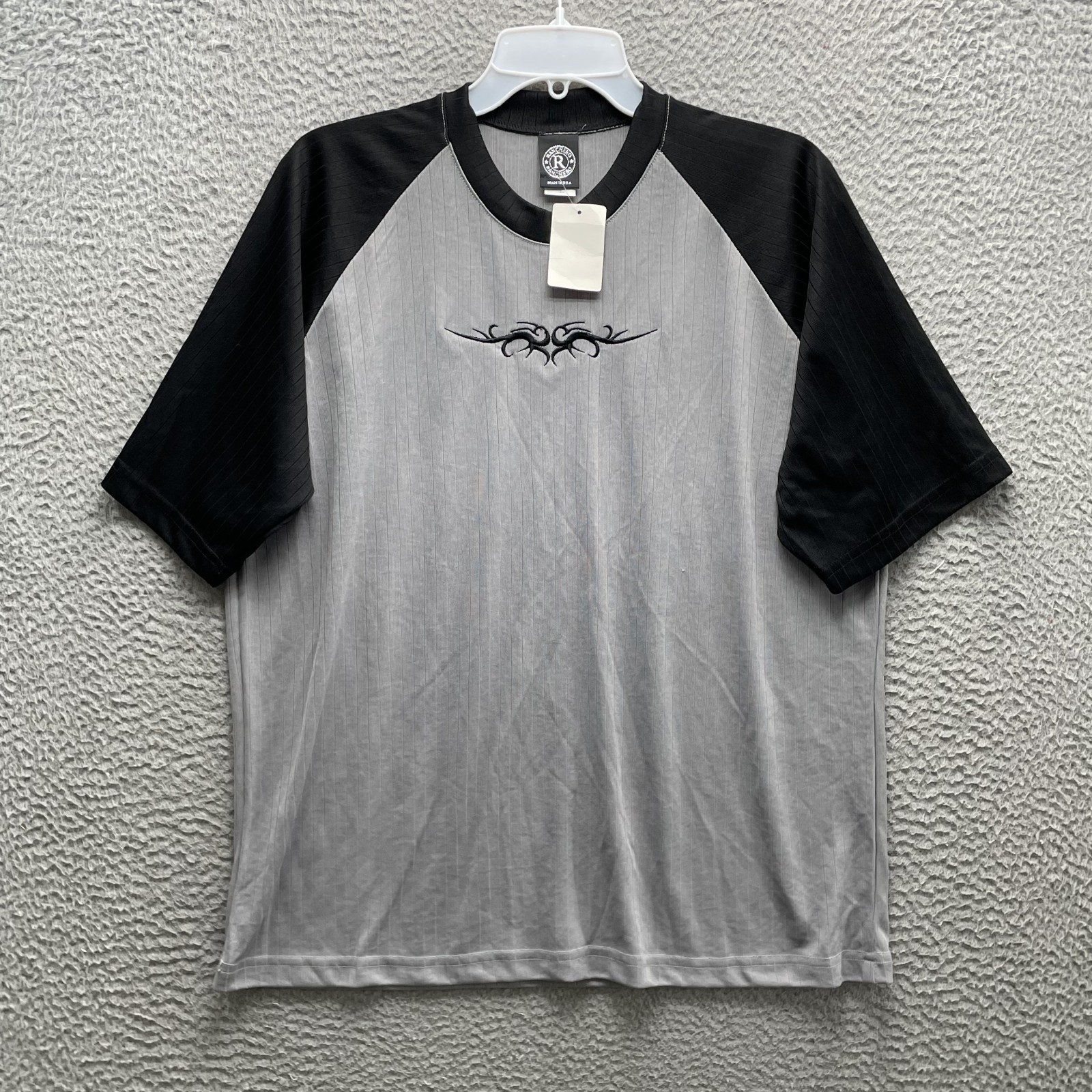 VTG Old Stock Ranchero Raglan Tee Large Grunge Tribal Biker Y2k Streetwear Rock