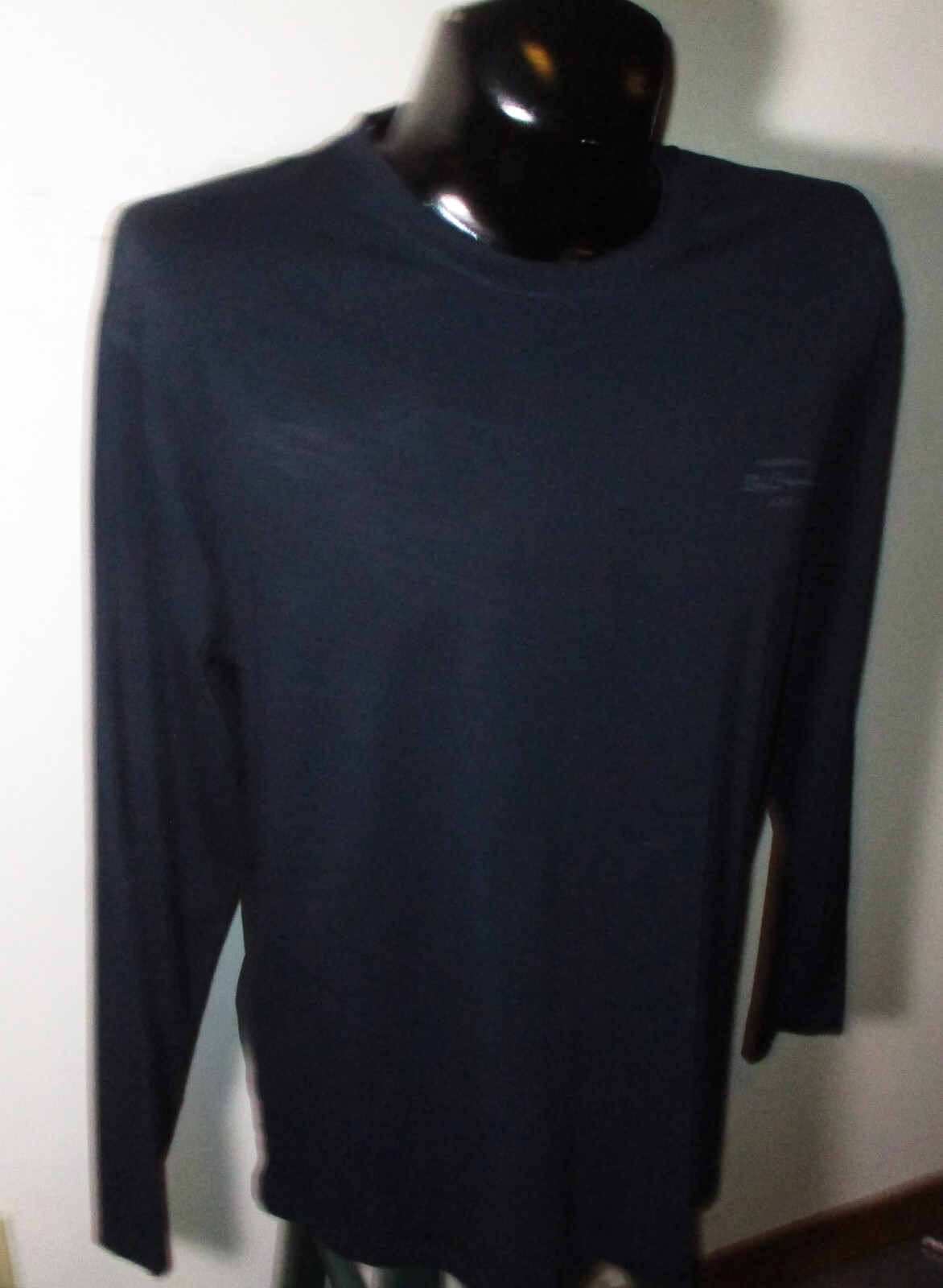 BEN SHERMAN Blue Long Sleeve Compression T-Shirt Men’s Size L NWT $49.50