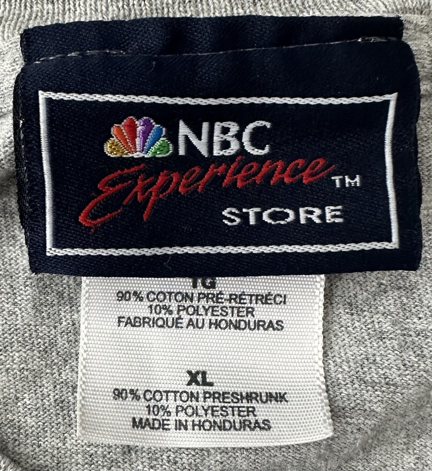 VTG Y2K NBC Experience Store Law & Order Gray Shirt TV Show Mens size XL X-LARGE