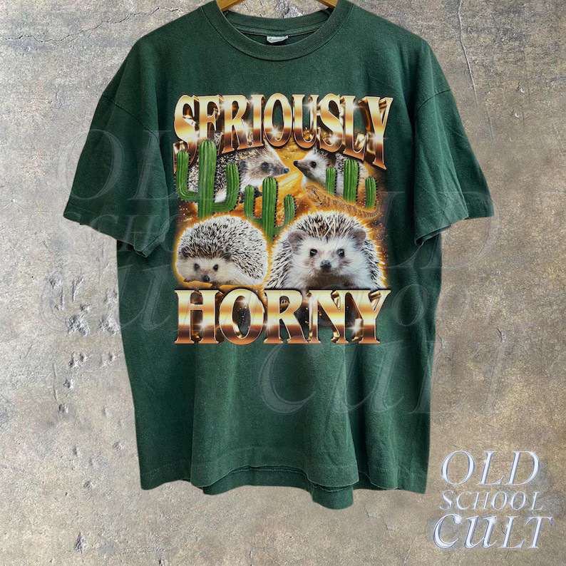 Seriously Horny Funny Offensive Retro Comfort Tee