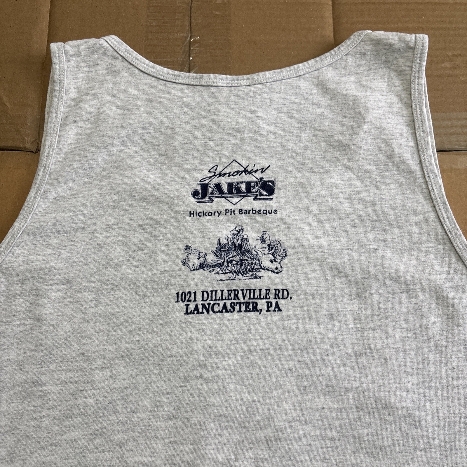 Vintage “NO WOMEN” Running Race T-shirt Tank Top Size L USA Lancaster Pa Nike