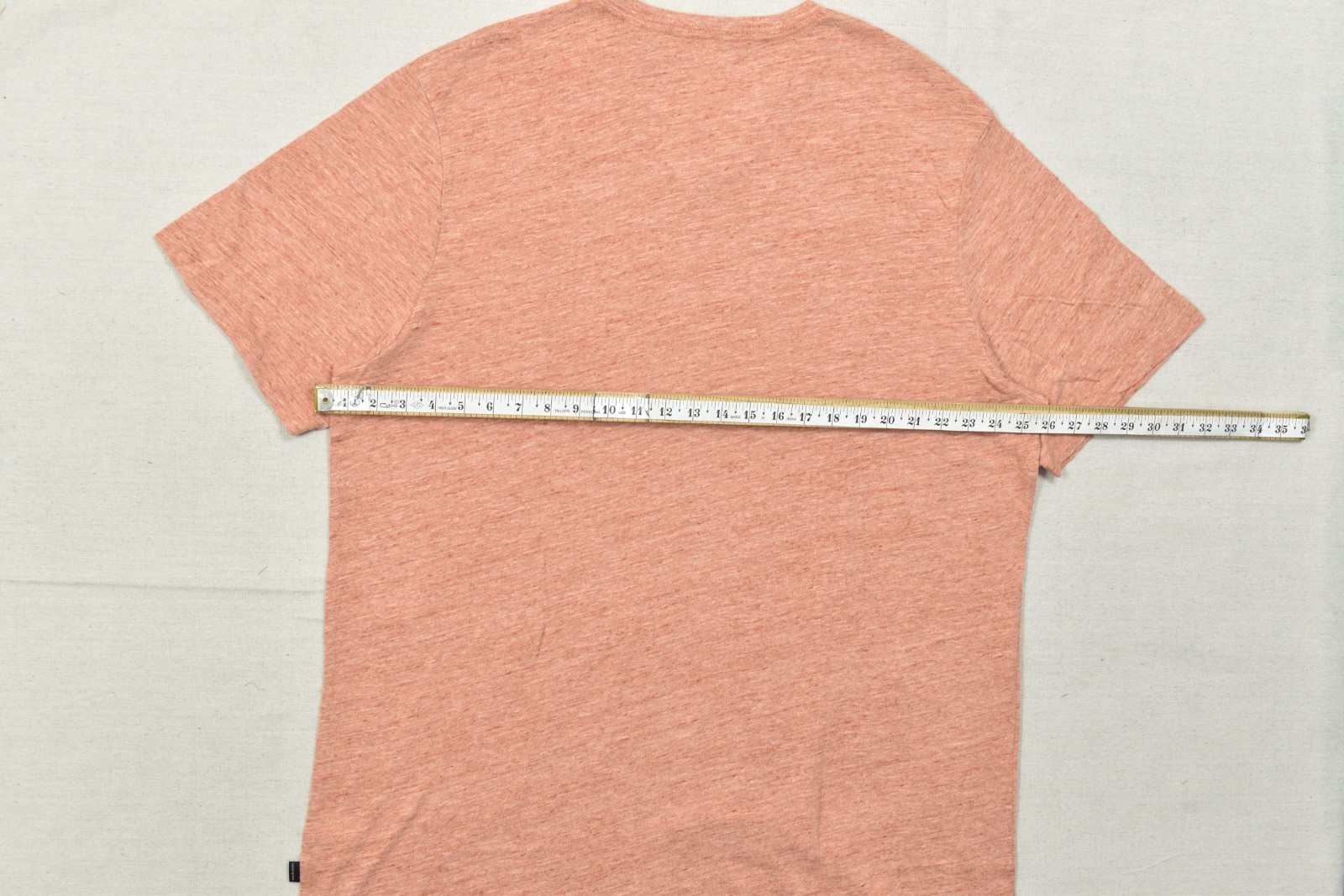 Lucky Brand Men’s T Shirt V Neck Short Sleeve Orange Linen Blend Size 2XLT NEW