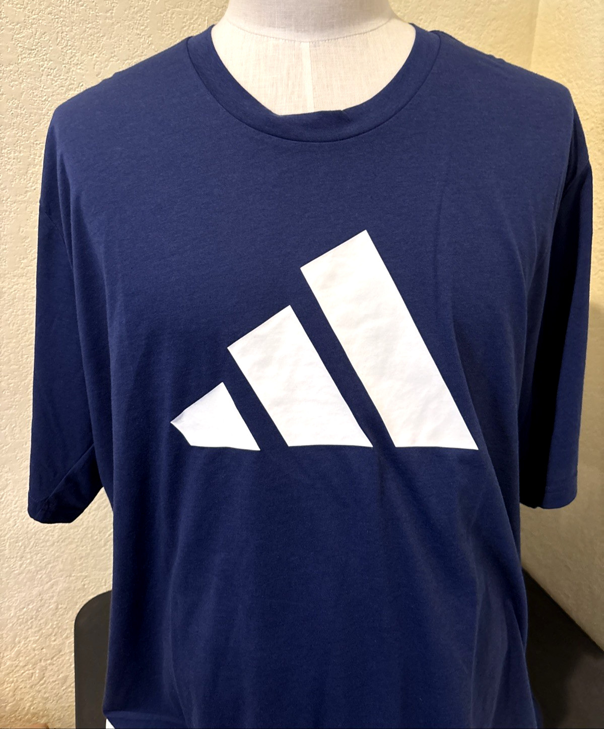 Adidas Essentials Men Feel Ready Logo Training T-Shirt Navy Big & Tall 2XLT NEW