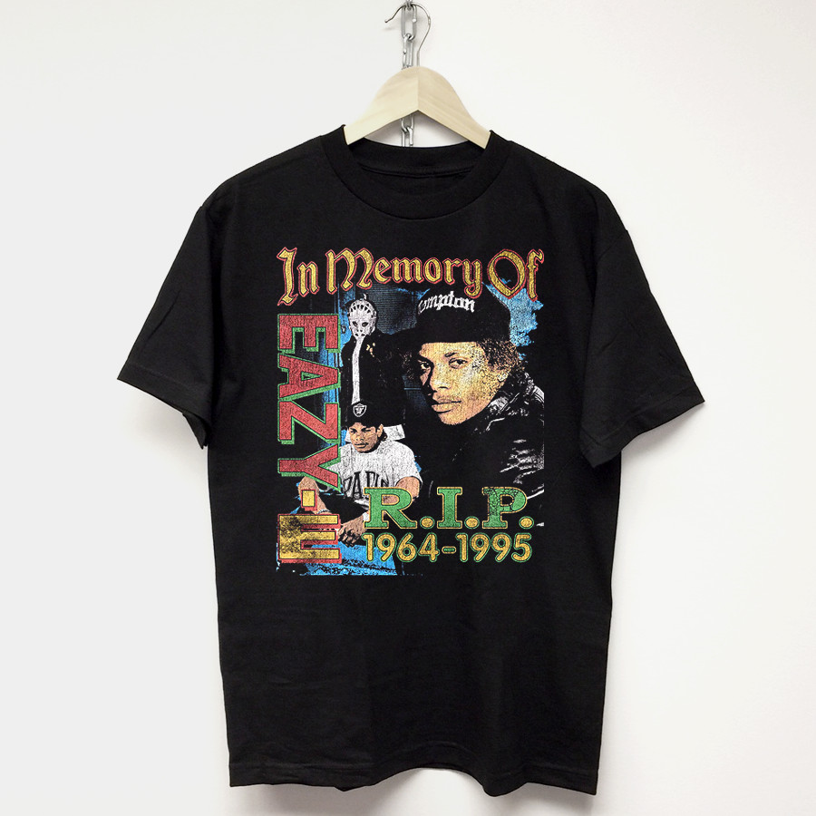 Eazy-E Rap Tee vintage 90s hip hop graphic t-shirt la gangster streetwear merch