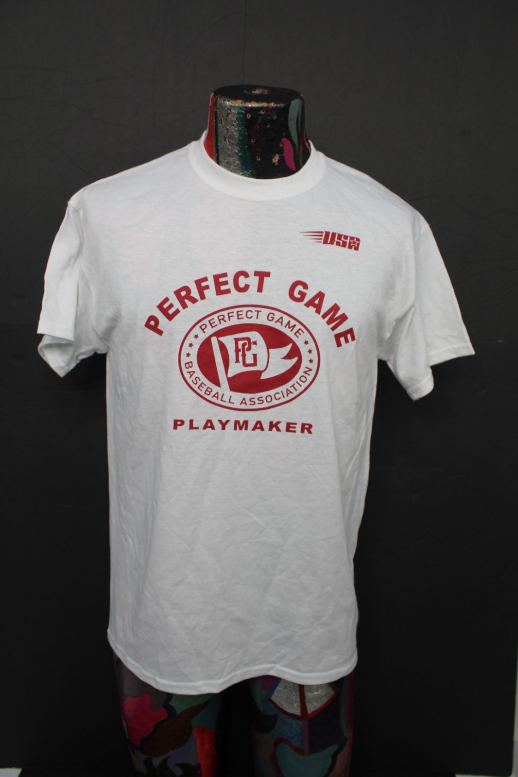 Perfect Game Baseball Association Mens White Tshirt Size Medium