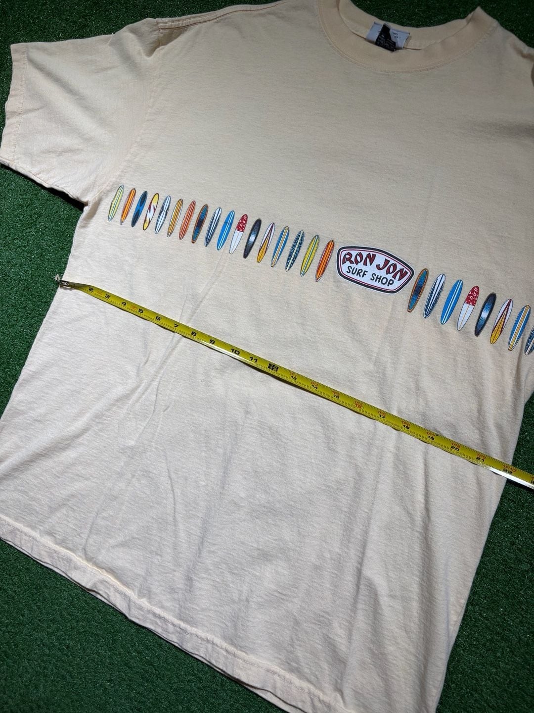 Vintage 90s Ron Jon Surf Shop wrap around Multi Surfboard made in USA T-Shirt