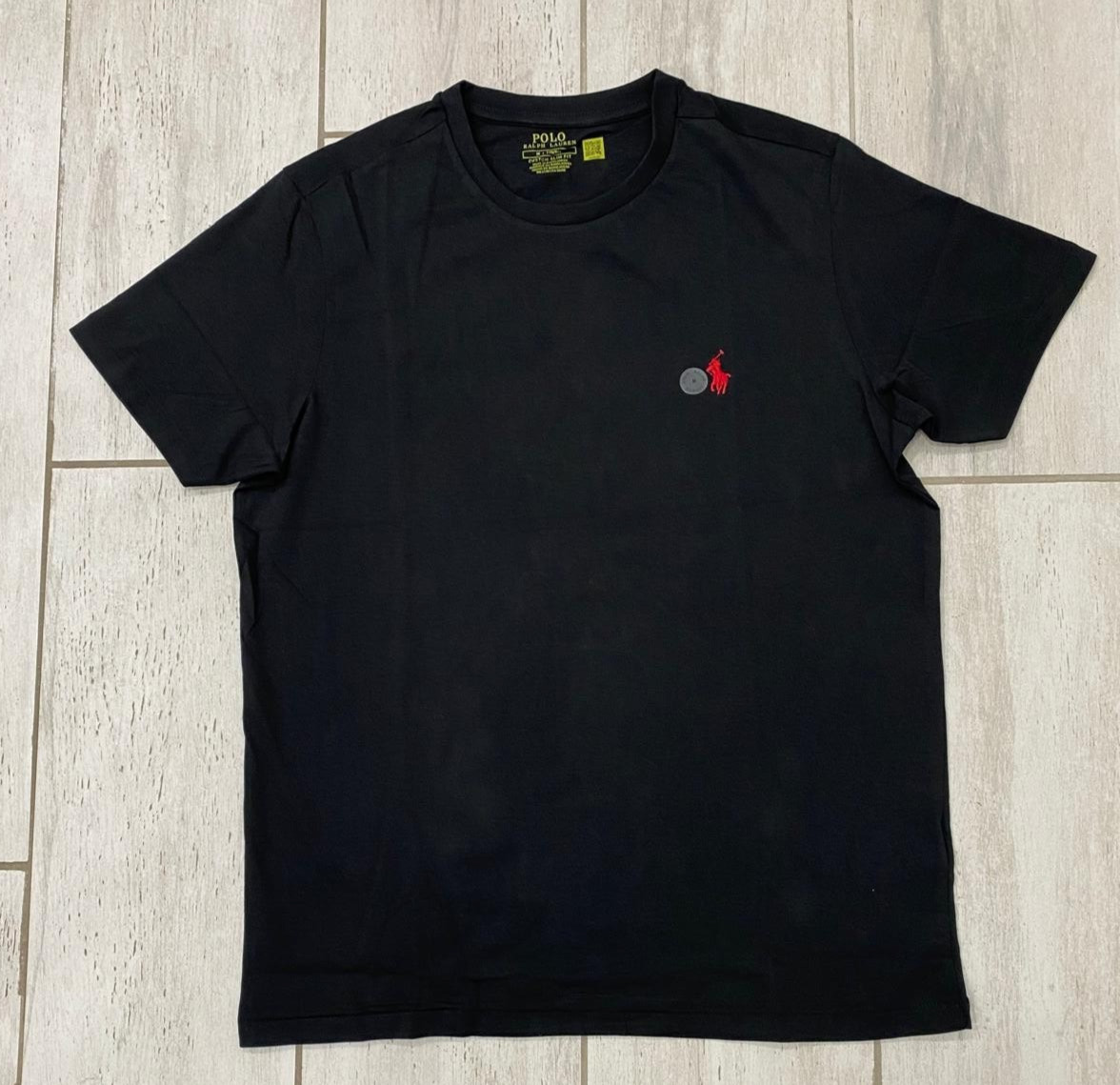 Polo Ralph Lauren Men’s Classic-Fit Crewneck T-Shirt Black & White -S,M,L,XL,XXL