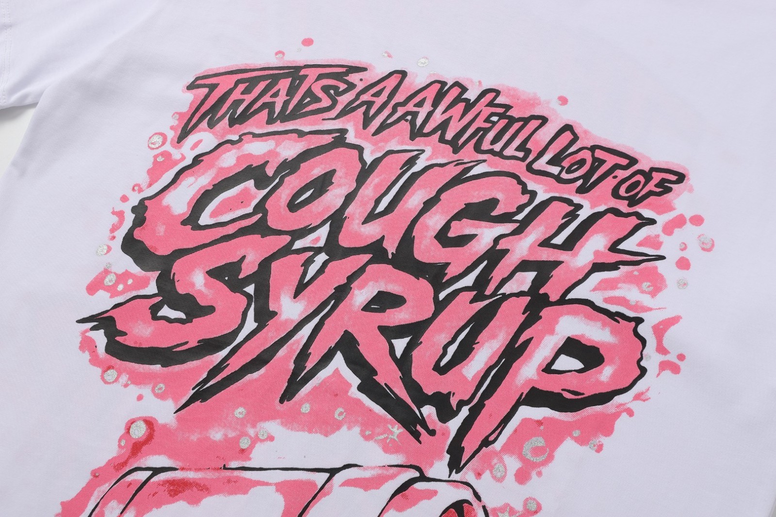 THAT’S A AWFUL LOT OF COUGH SYRUP Tshirt White & Black S-M-L-XL