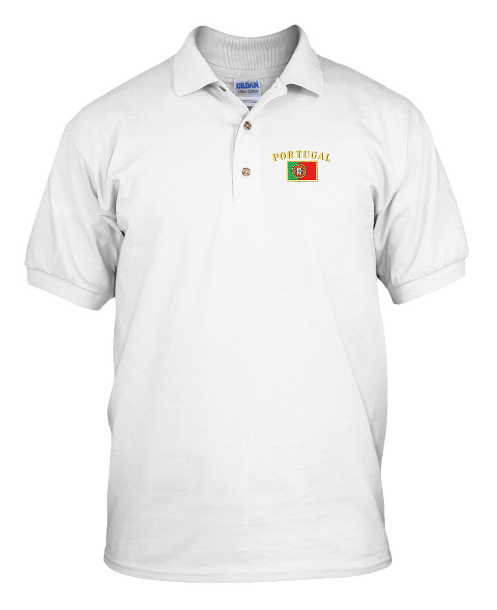 PORTUGAL FLAG Embroidery Embroidered Golf Polo Shirt