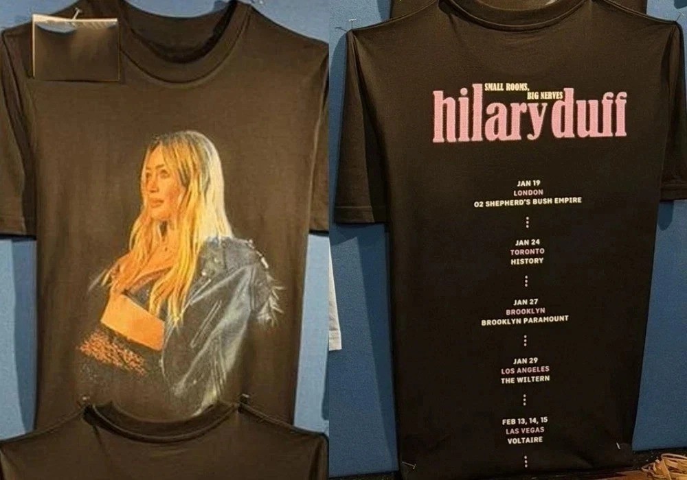 Reprint Hilary Duff Small Rooms Big Nerves Tour 2026 T Shirt Full Size S 5XL