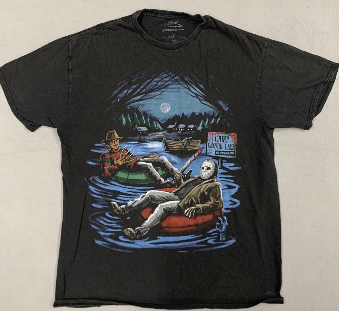 Nightmare On Elm Street T-Shirt Men’s Size L Freddie Krueger Jason Friday 13th