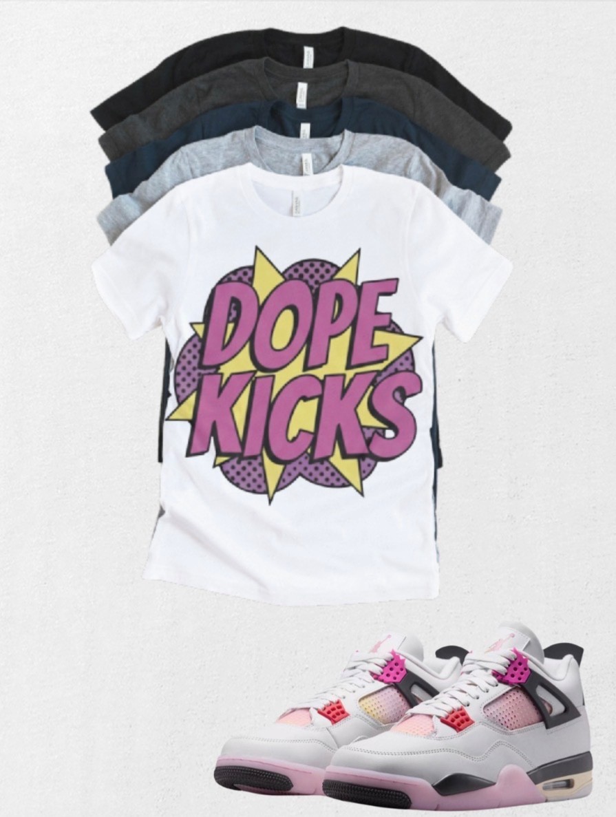 Shirt to match Jordan 4 Comic Dope Kickz Tshirt Sneakerhead Match Tee