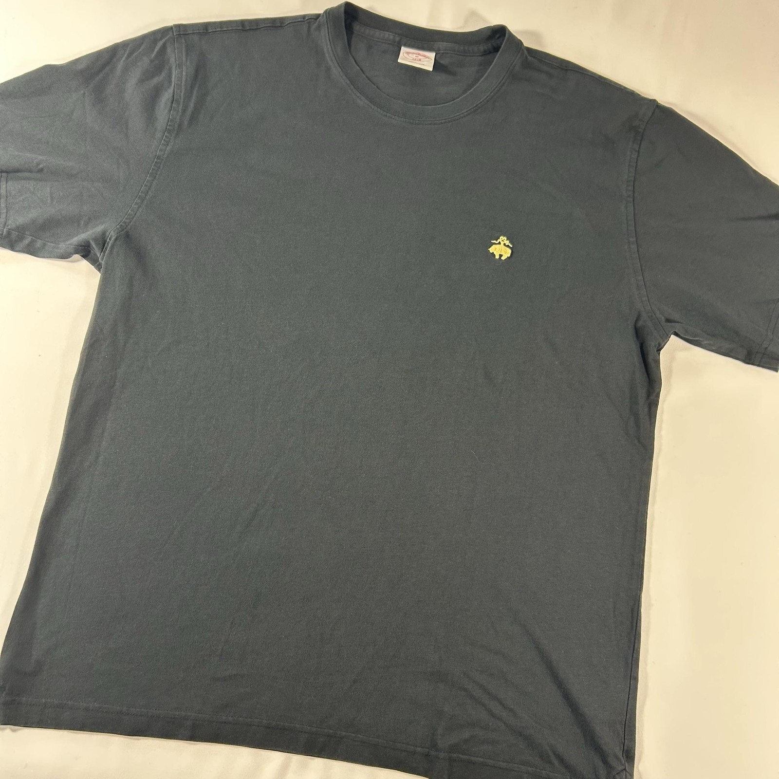 Brooks Brothers Shirt Mens XL Gray 1818 Embroidered Logo Cotton Crewneck Tee