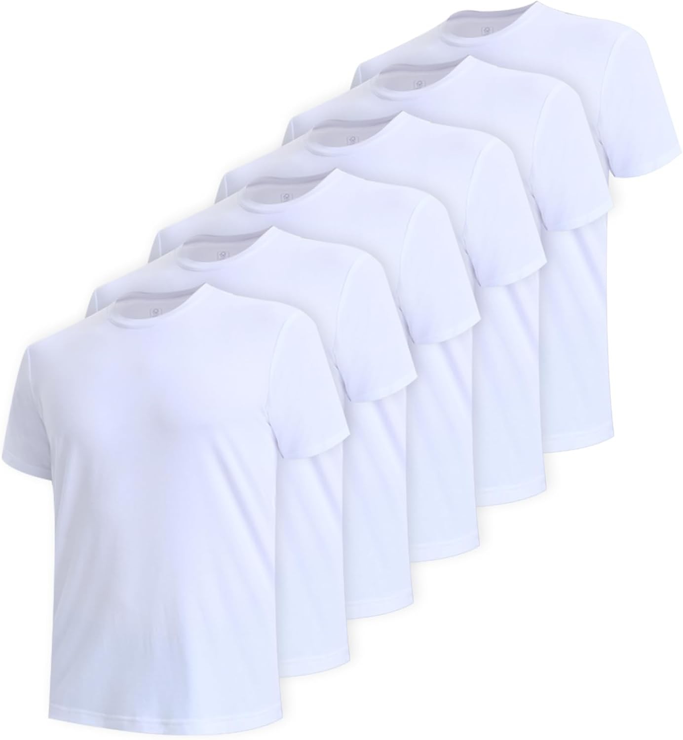 BAMBOO COOL Men Undershirts Moisture-Wicking Crewneck T Shirts, Breathable