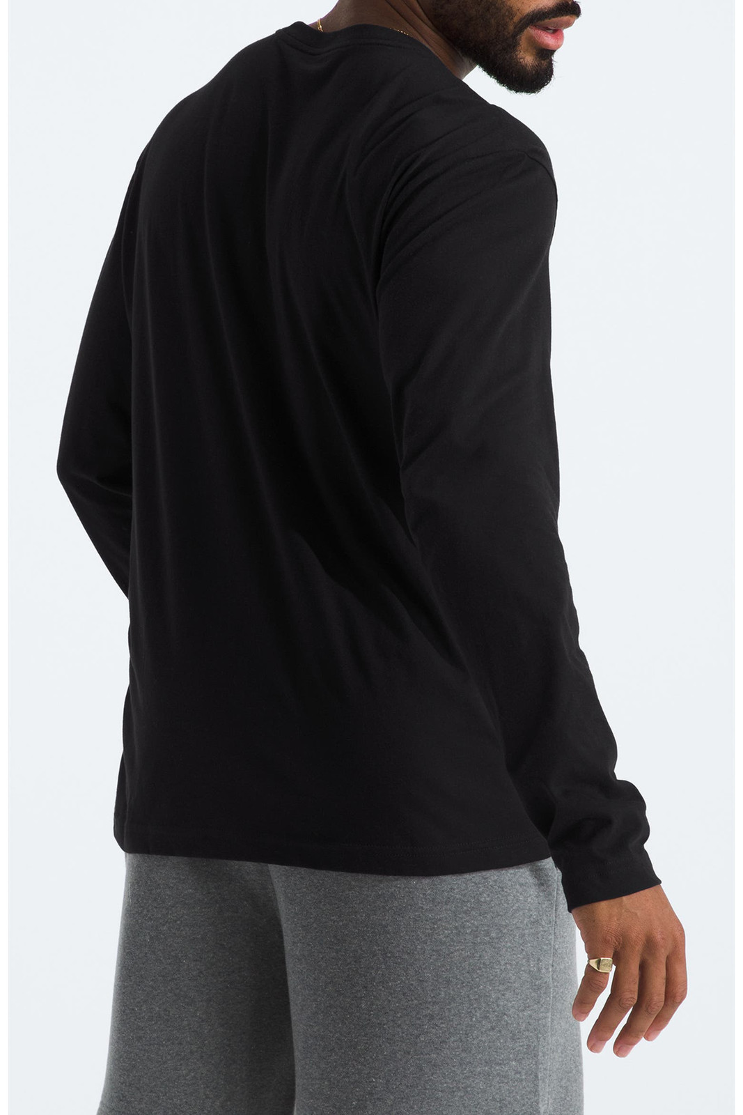 The North Face Men’s Evolution Long-Sleeve Logo T-Shirt – TNF Black-Small