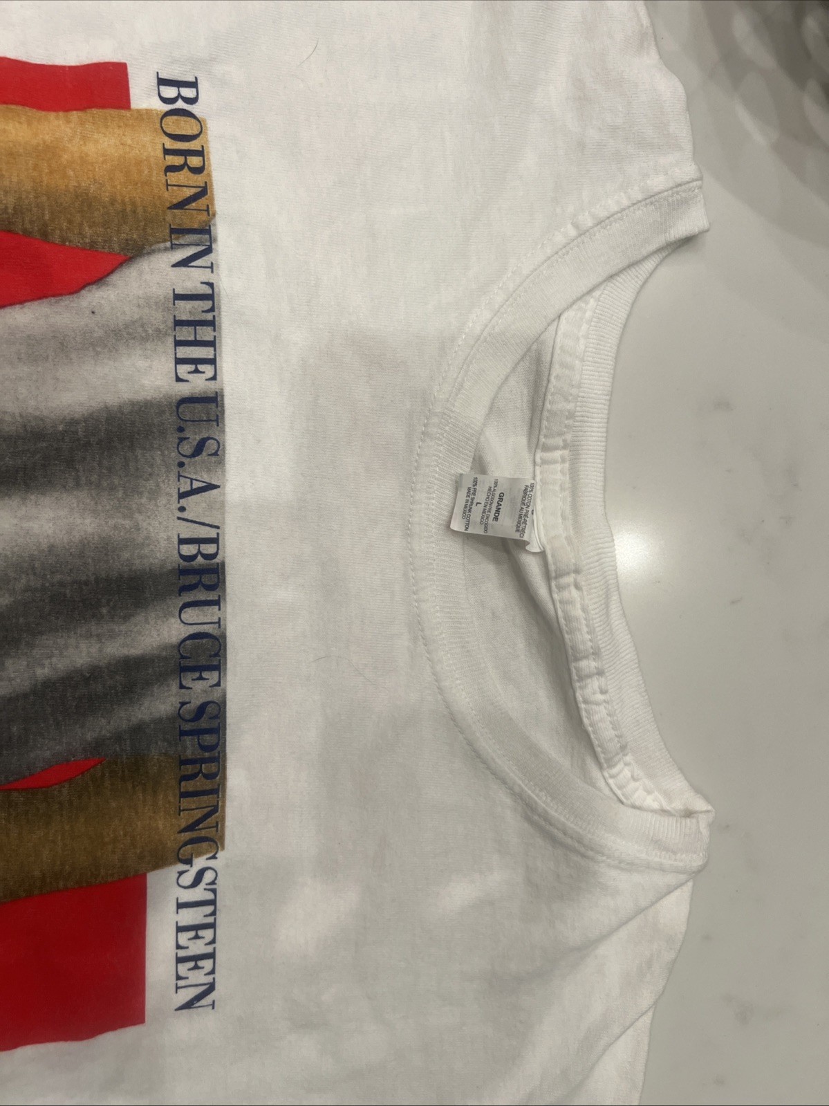 BRUCE SPRINGSTEEN L Born in the USA 1984 Concert TSHIRT ReProduced in 2012 NWOT