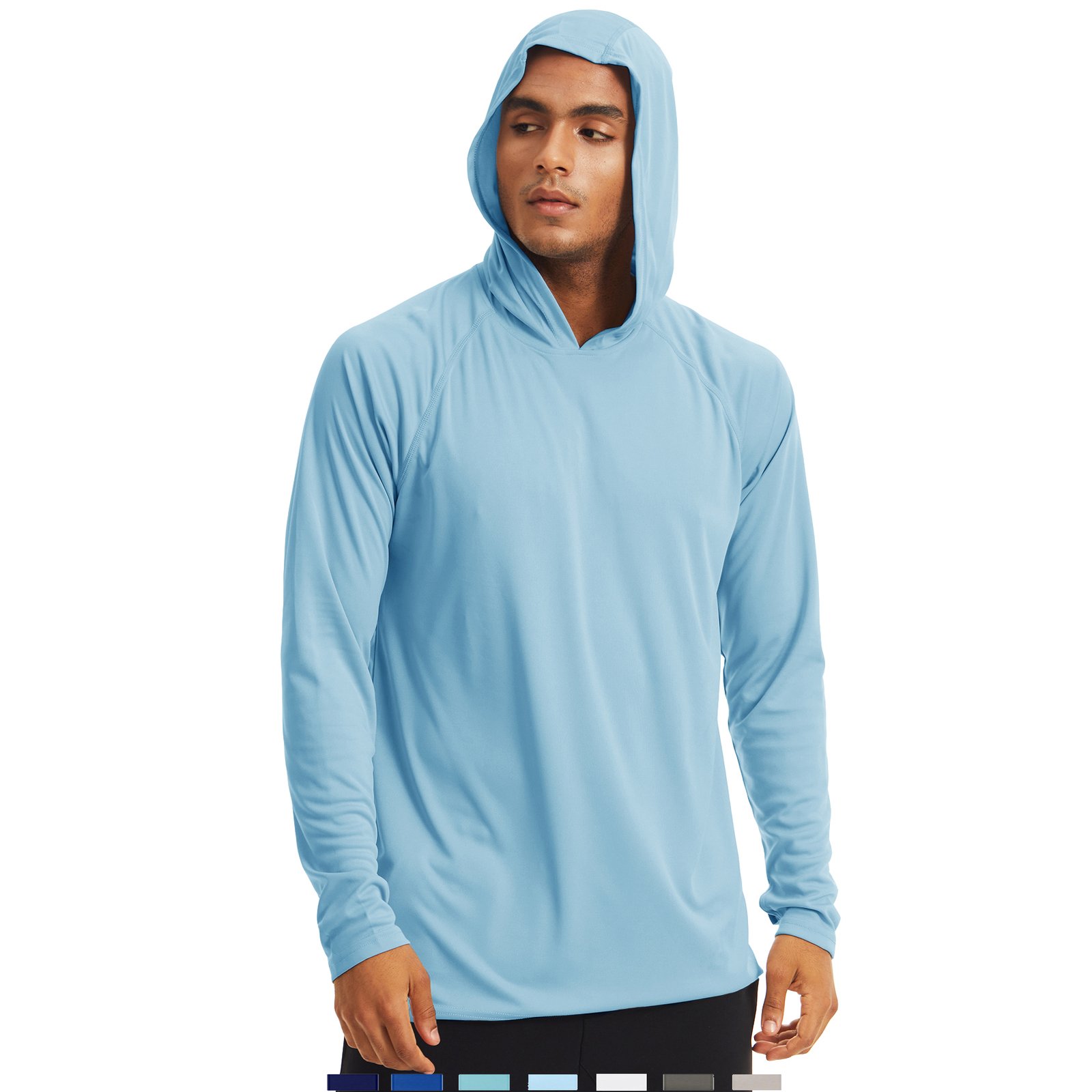 Men’s Sports Hoodie UPF 50+ Outdoor Fishing Sun Shirt Skin Protection UV Shirt