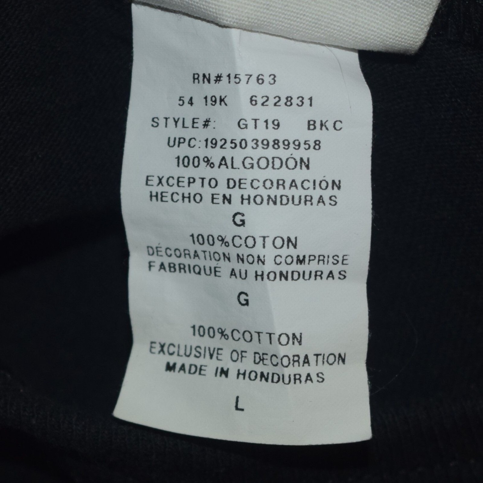 CHAMPION Men’s Sz L Embellished Tee T-SHIRT