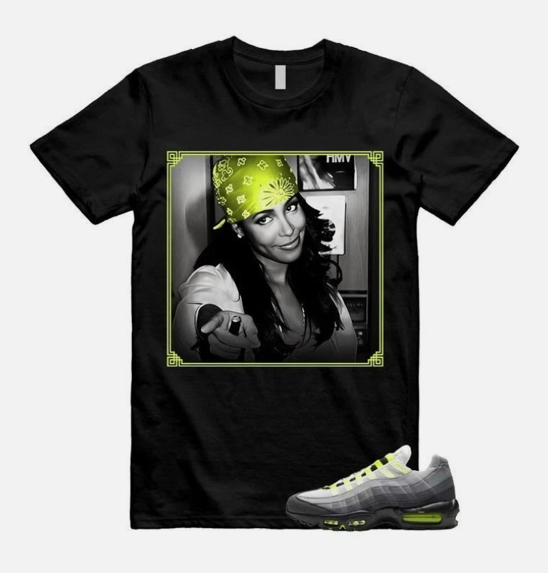 Air Max 95 Big Bubble Neon Yellow Black Cool Grey 2026 OG T Shirt
