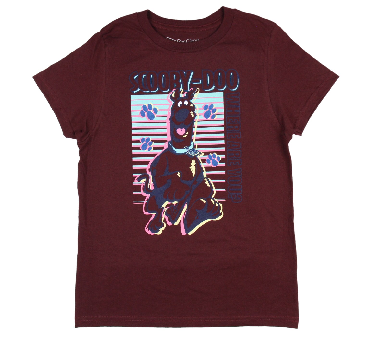 Scooby-Doo Boys’ Where Are You 80’s Vibe Outlined Design Graphic T-Shirt, S Kids