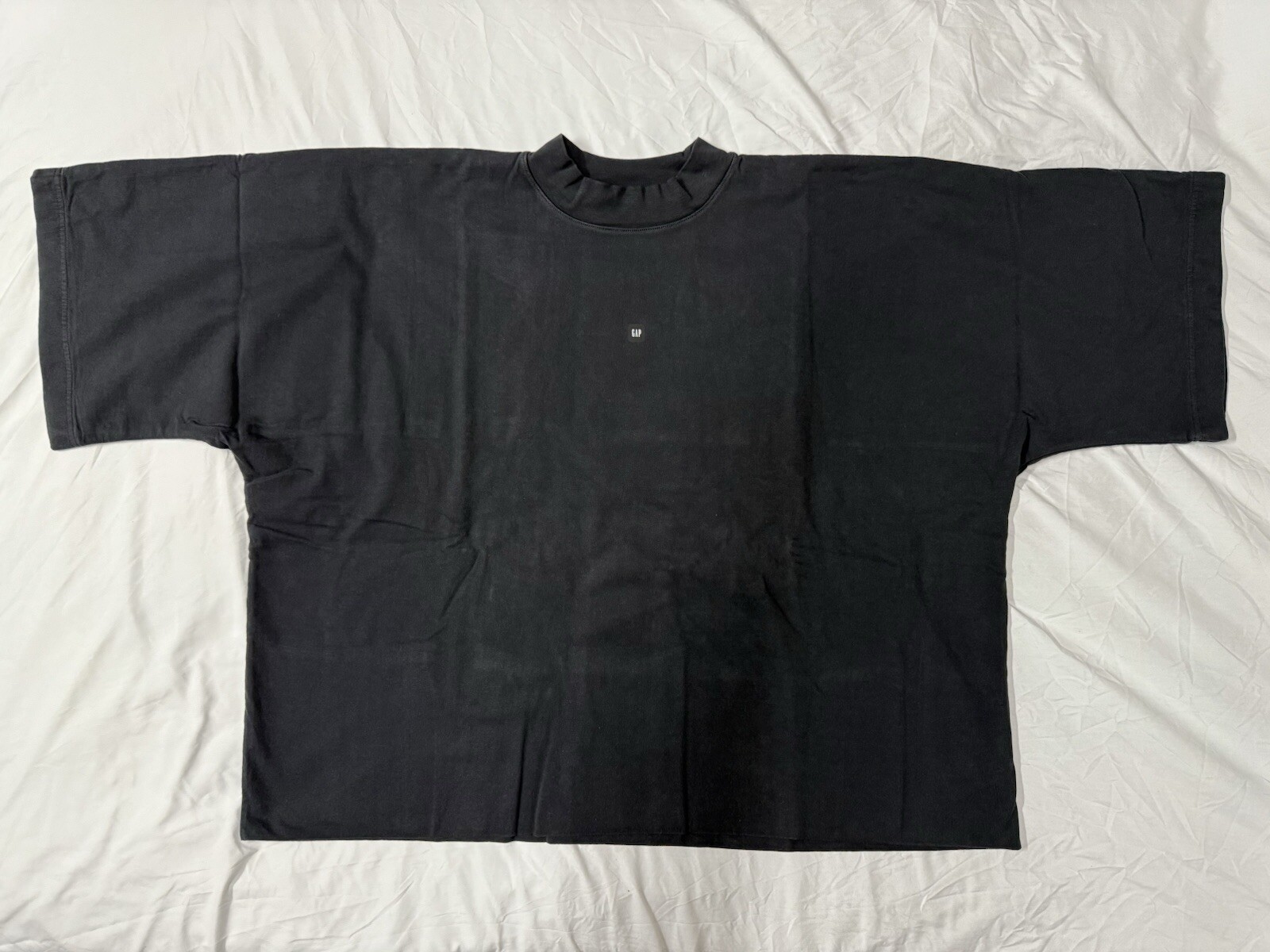 Yeezy Gap Engineered by Balenciaga Logo Crop Tee Black Men’s Size XL New