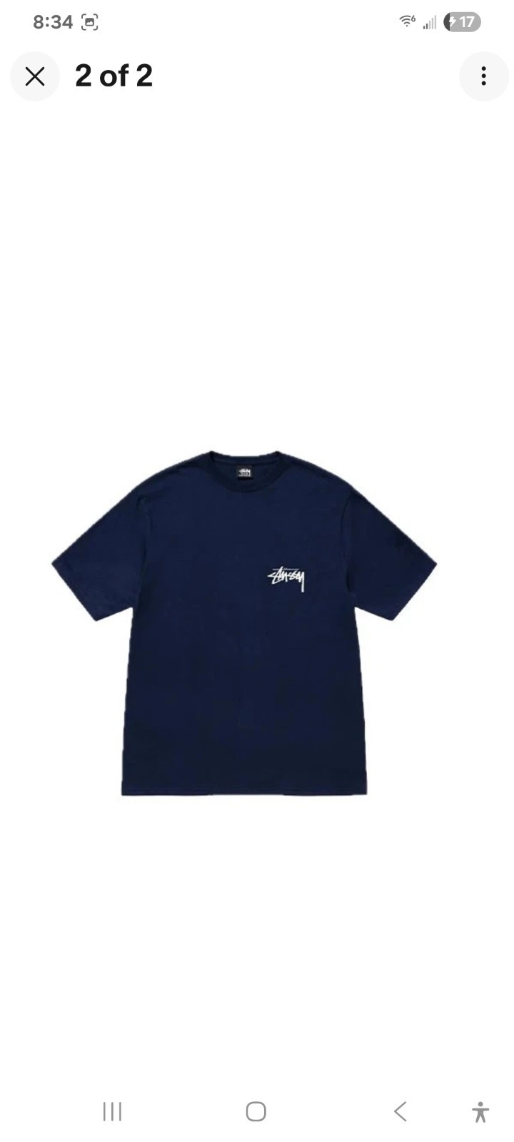 Stussy Men’s 8 Ball Cherries Graphic Logo Crew Neck T-Shirt Black Size L