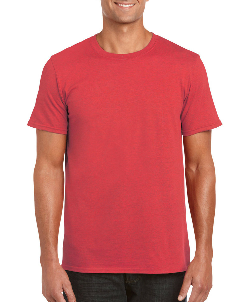 RED Gildan Softstyle Ringspun T-Shirt * Mens Plain Tee * Blank GD01 * Shirt