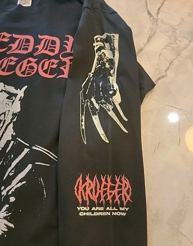 Freddy Krueger Nightmare Elm Street Long Sleeve Shirt Custom Multi-Print Shaka!!