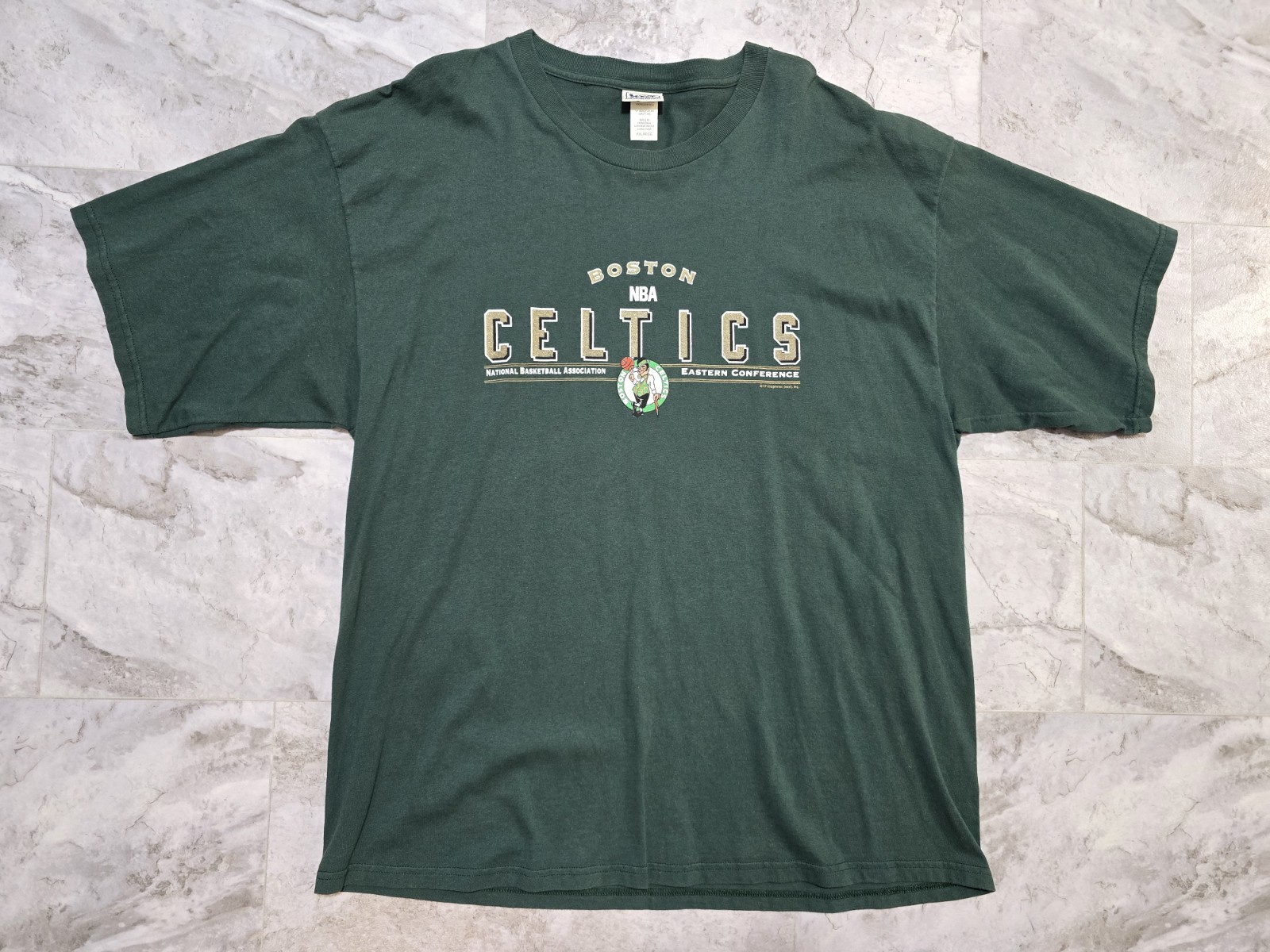 Vintage 90s Boston Celtics Lee Sport Basketball T-Shirt Mens Sz 2XL Green