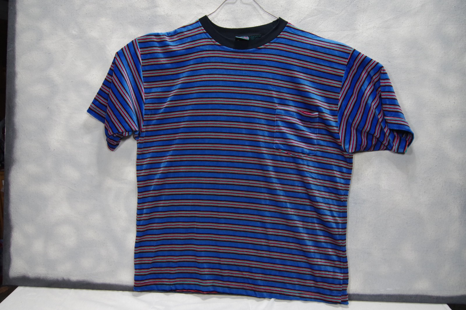 Vintage 90s Santana Striped Pocket T-Shirt Men’s L Acrylic Grunge Skater Surfer