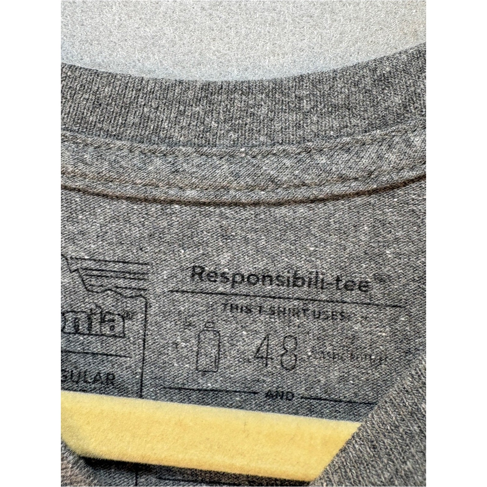 Patagonia Gray Long Sleeve Tee with Orange and Yellow Sunset Graphic