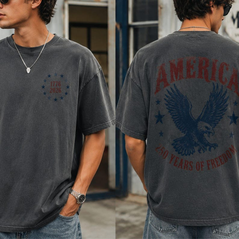 Eagle Shirt, 250th Anniversary Tee, Patriotic Western Shirt