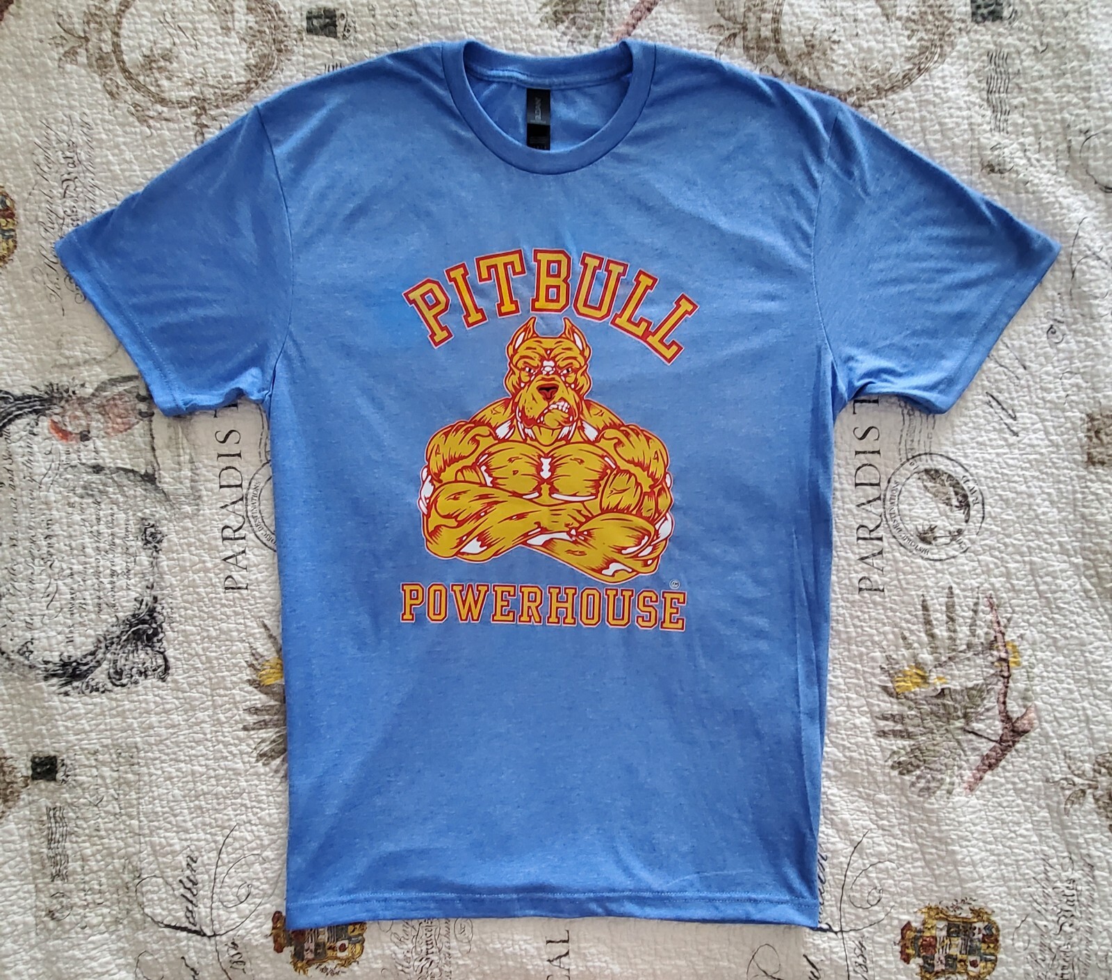 Pitbull Powerhouse Old School Bodybuilding Muscle T-Shirt Brand New Size M L XL