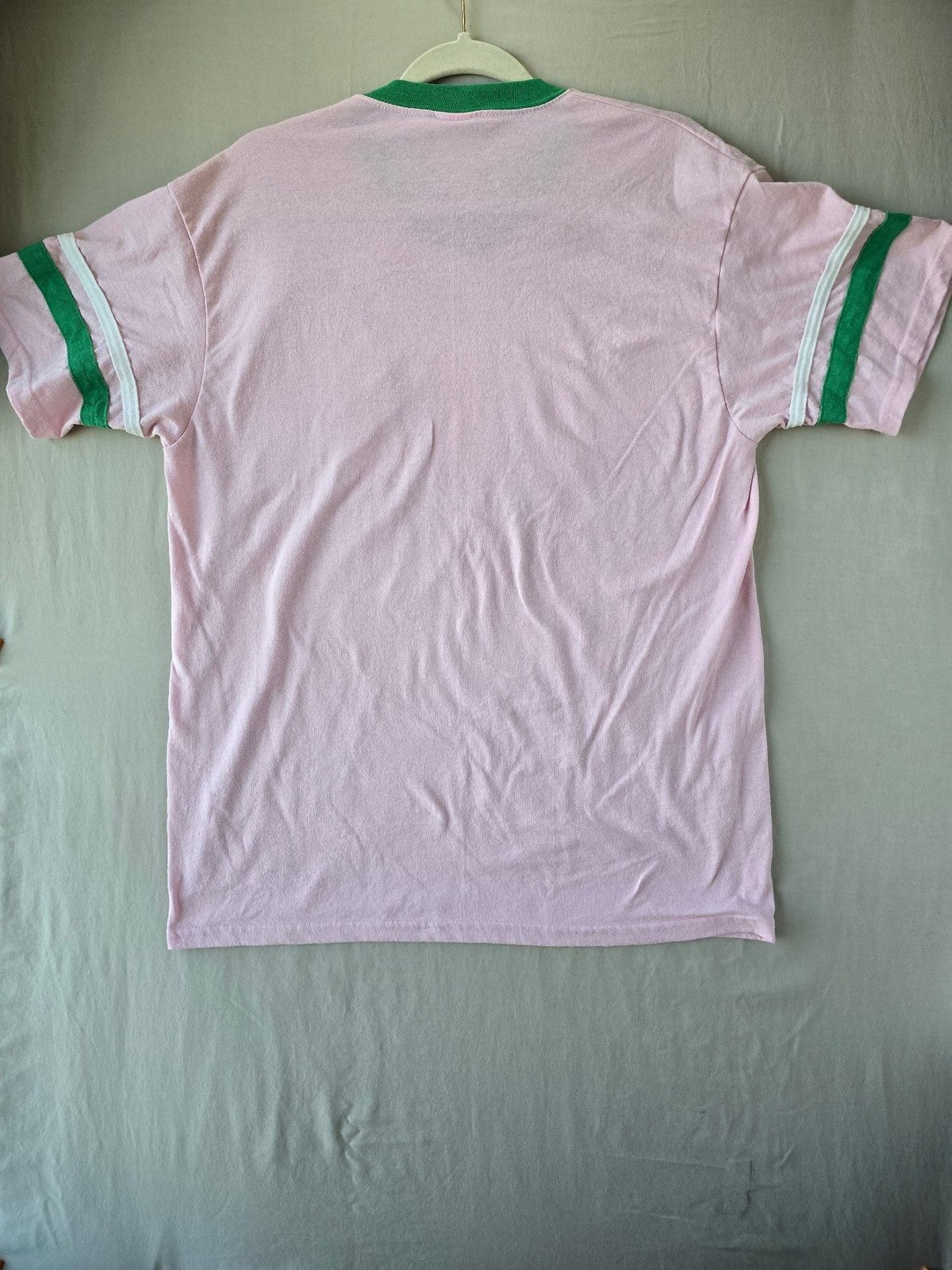 Augusta Sportswear Pink and Green Ringer Tee Nutcracker Graphic T-Shirt