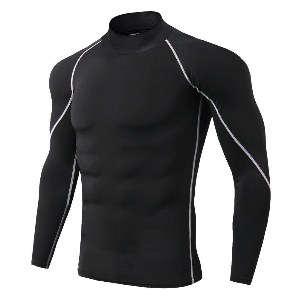 Men Compression Sport T-Shirt Quick Dry Fitness Running Gym Tight Long Sleeve