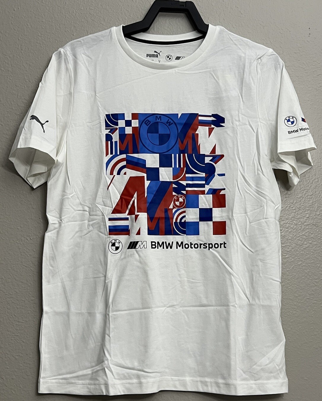 Puma x BMW MMS Motorsports Mixup Logo Graphic T-Shirt Mens Size Medium 533381 02