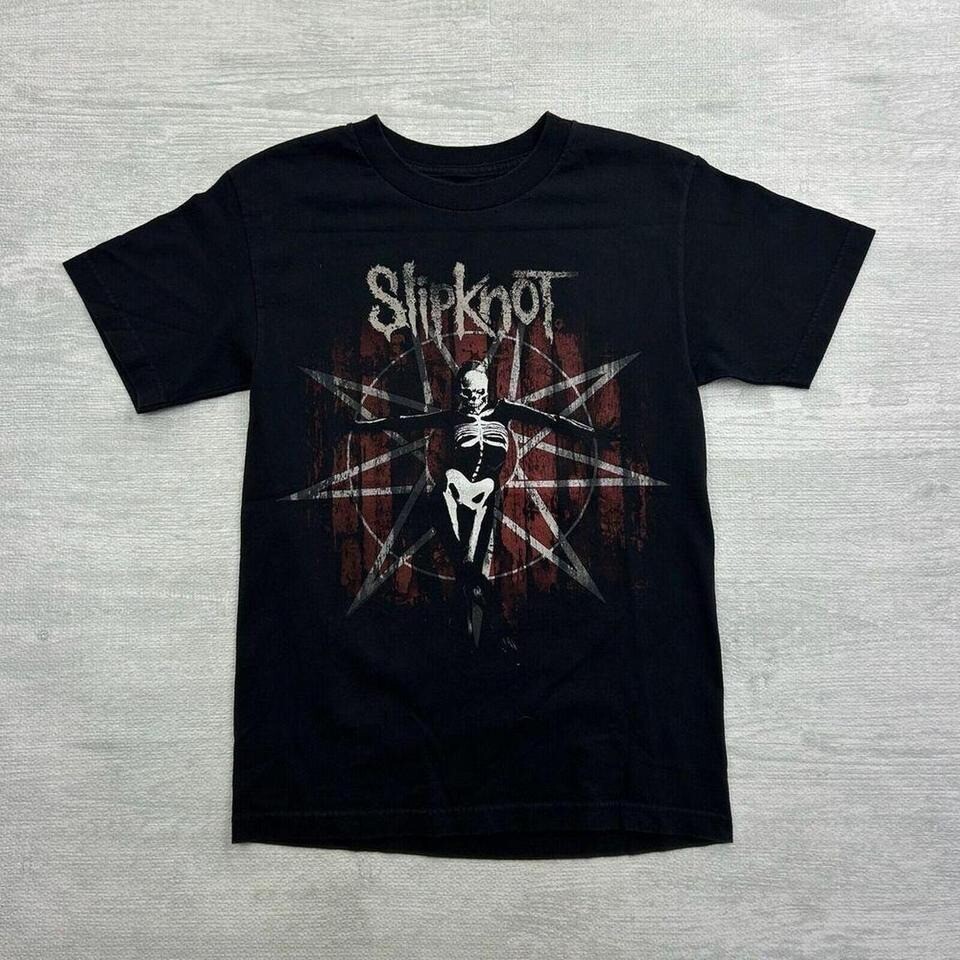 Vintage Y2K Slipknot Shirt Mens Small Black The Gray Chapter Nu Metal Music Band