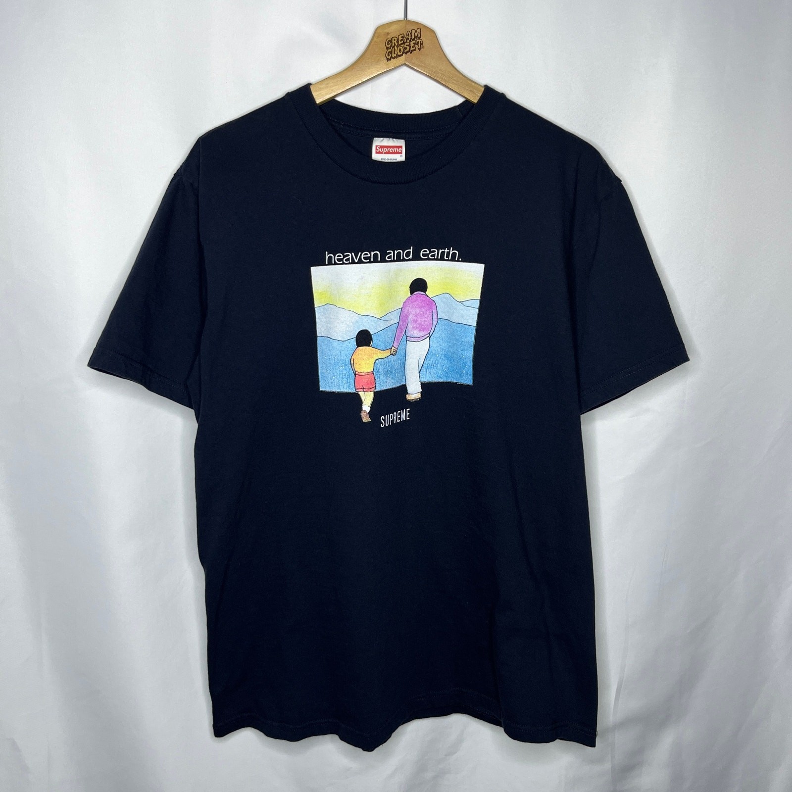 FW19 2019 Supreme NYC Heaven and Earth Tee in Navy Blue M