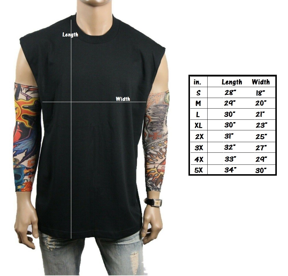 Men T-Shirt S-5XL HEAVY WEIGHT Crew Neck Muscle Plain Tank Top Sleeveless GYM